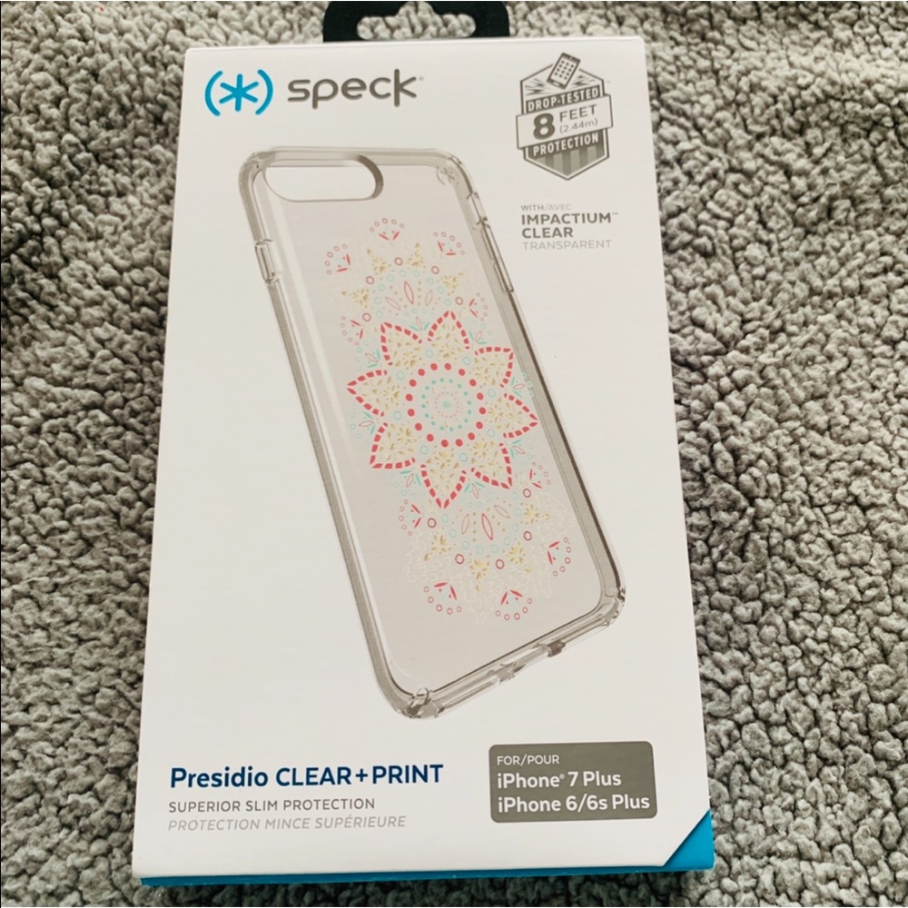 Speck Presidio Clear +Print iPhone 7/8 Plus Case